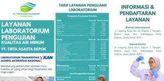Tirta Asasta Depok Buka Layanan Uji Kualitas Air untuk Masyarakat